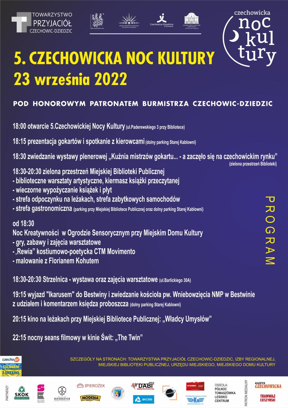 Plakat promujący Czechowicką Noc Kultury