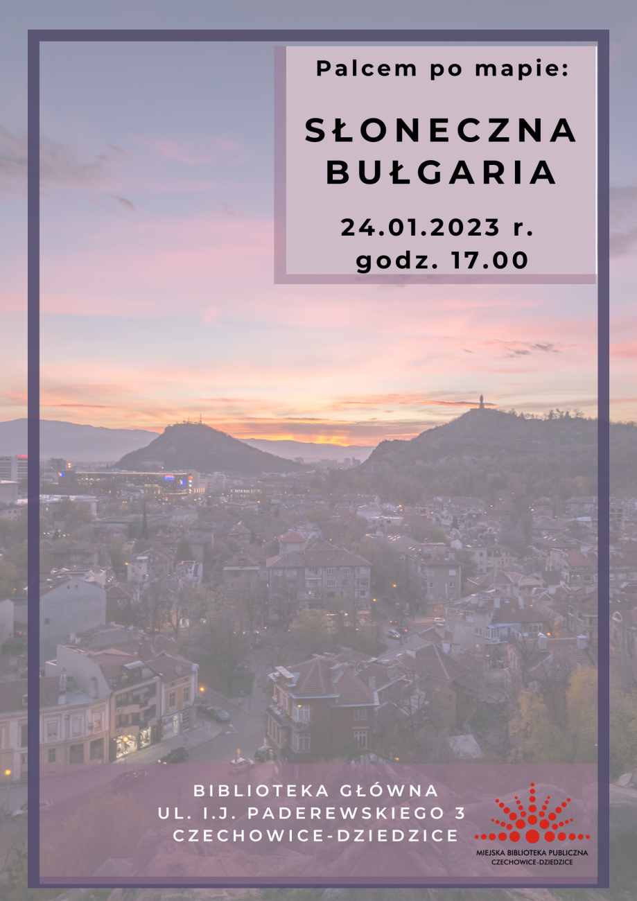 Plakat promujący spotkanie na temat Bułgarii