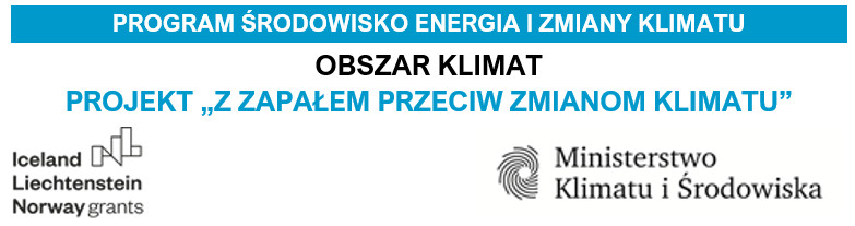 plansza projektowa, logo Funduszy Norweskich i Ministerstwa Klimatu i Środowiska