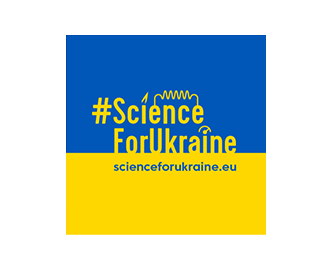 logotyp projektu w ukraińskich barwach narodowych