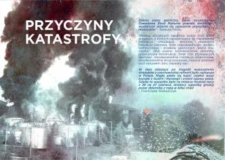 tablica na temat 50. rocznicy pożaru rafinerii