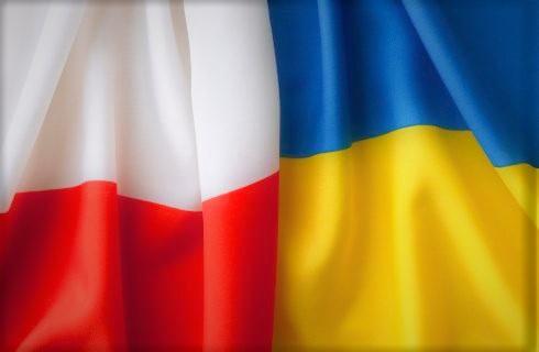 flagi Polski i Ukrainy razem