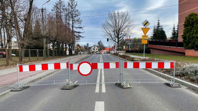 zakaz ruchu na ulicy Traugutta w Czechowicach-Dziedzicach